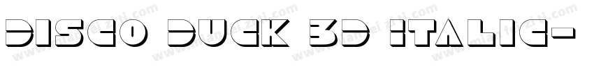 Disco Duck 3D Italic字体转换